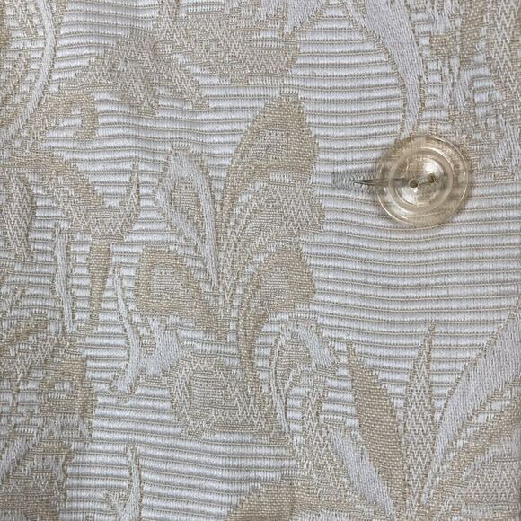 CLEARANCE Appleseeds Women's Blazer Size 12 Cream Embroidered Floral Work Wear - Picture 2 of 6